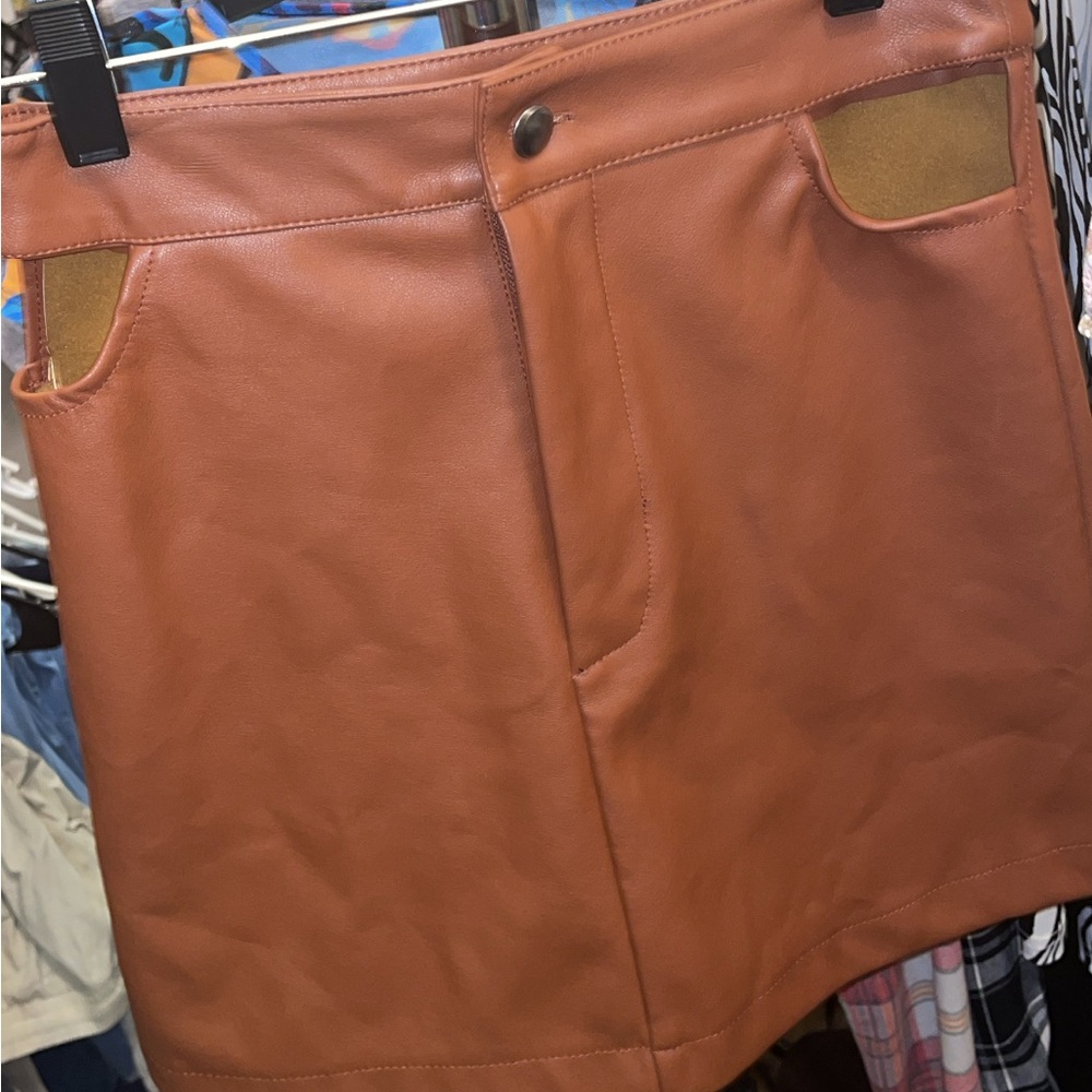 F21 Leather Skirt